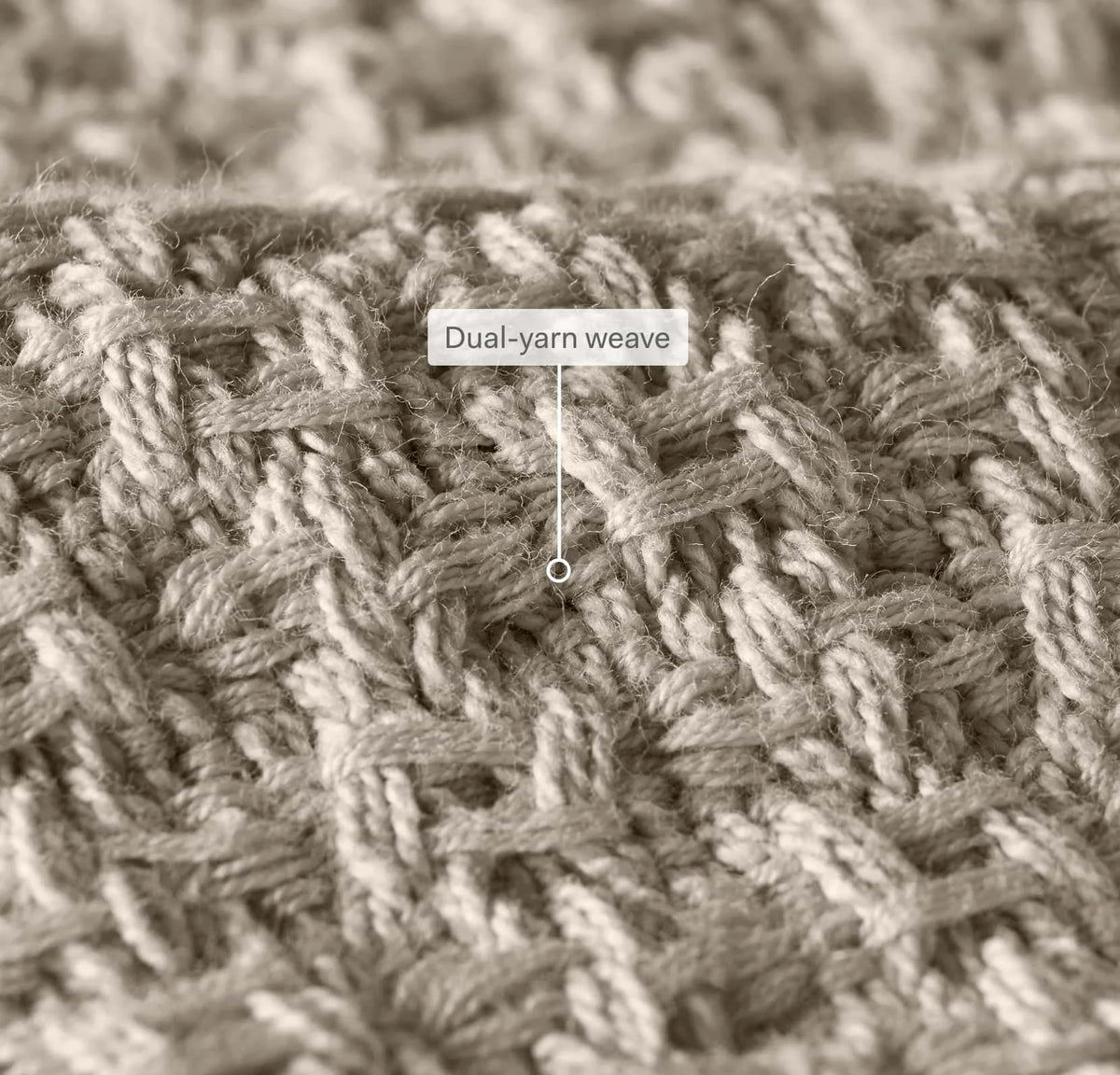 Modern Crochet Bed Blanket - Chestnut