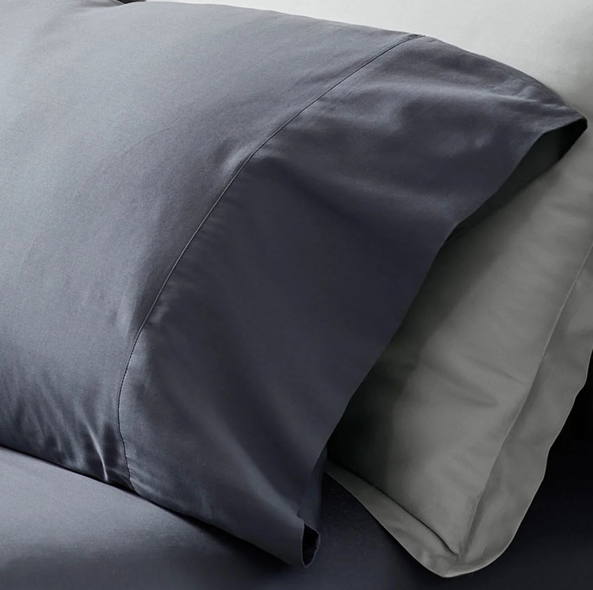Percale Hemmed Pillowcase Set - Mineral