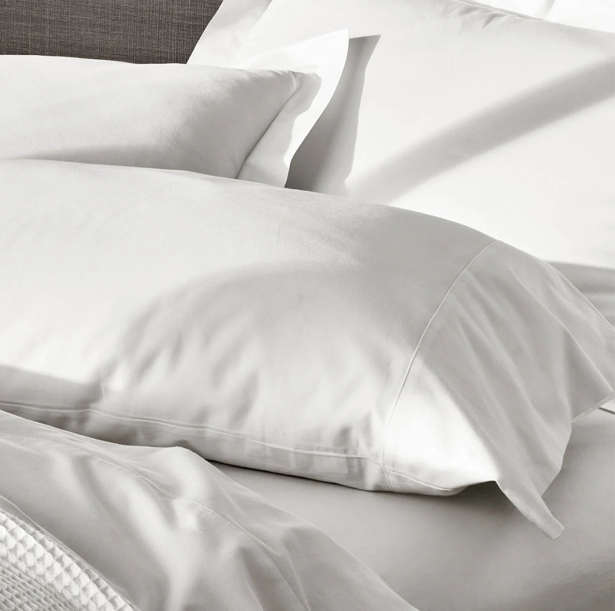 Percale Hemmed Pillowcase Set - White