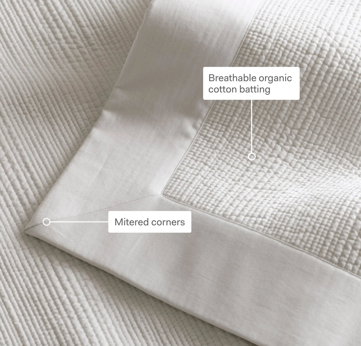 Signature Stitchline Quilt - Cream