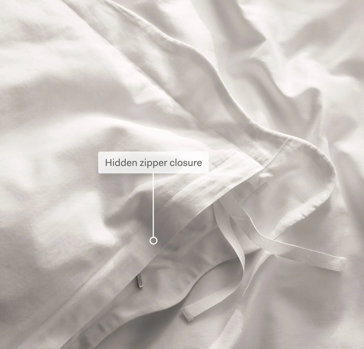 Percale Embellished Sham - Cream/Sand Curved Edge