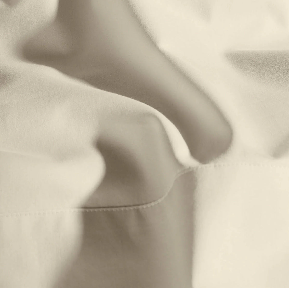 Percale Hemmed Fabric Swatch - Natural