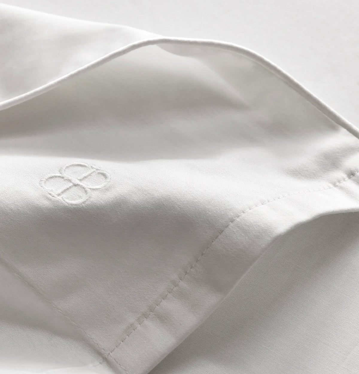 Percale Embellished Sheet Set - White/White Piped Edge