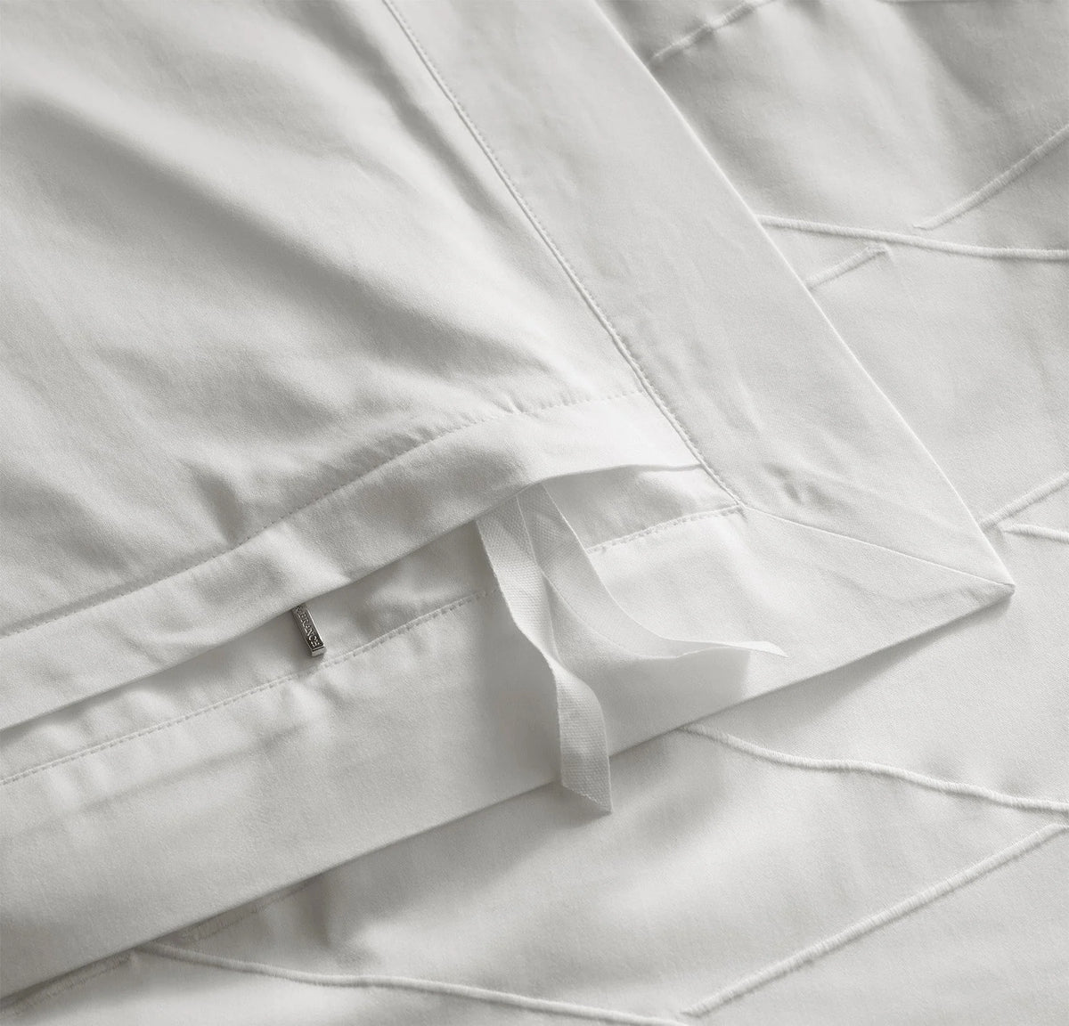 Reserve Embellished Duvet Set - White/White Embroidered Lattice