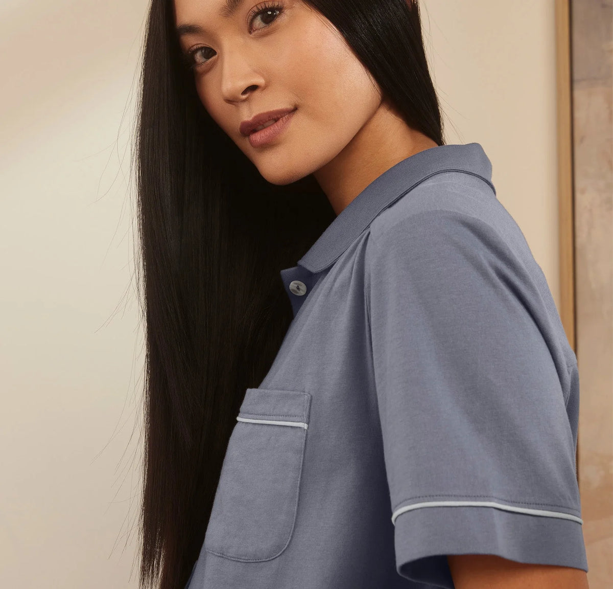 Soft Knit Short Sleeve & Pants Pajama Set - Mineral