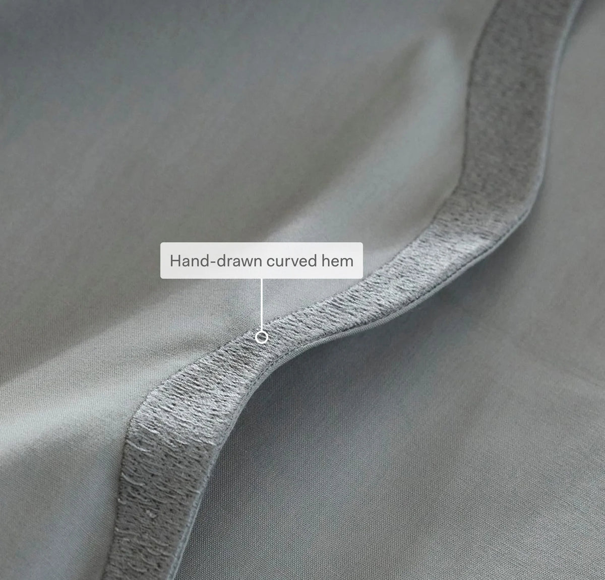 Percale Embellished Sheet Set - Shore/Shore Curved Edge