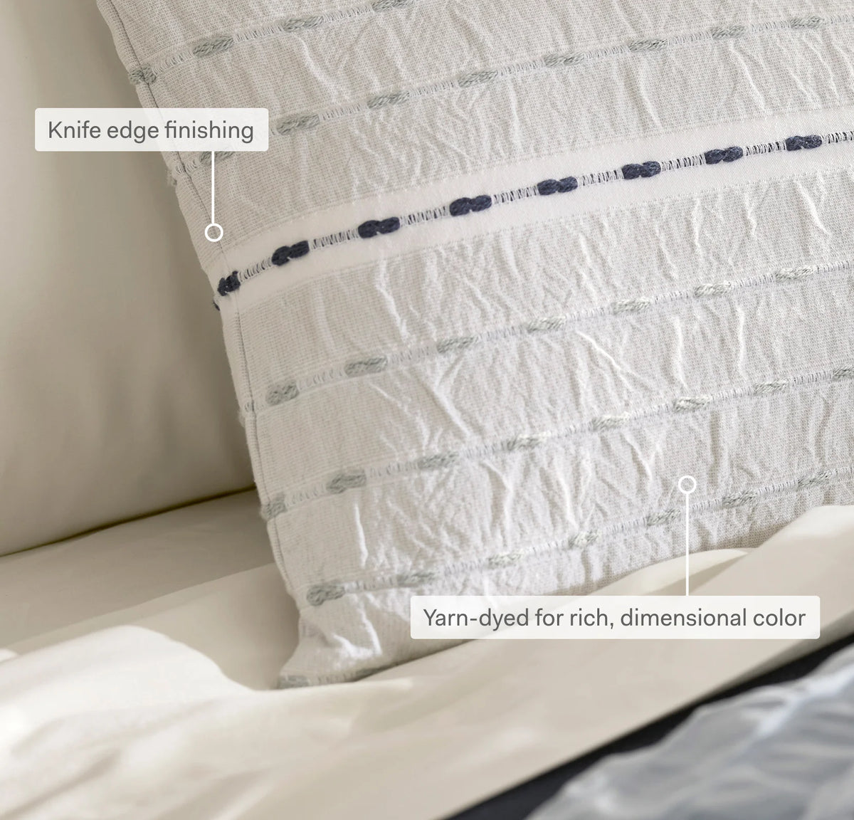 Tideline Pillow Cover (Lumbar) - Shore/Coastal Navy