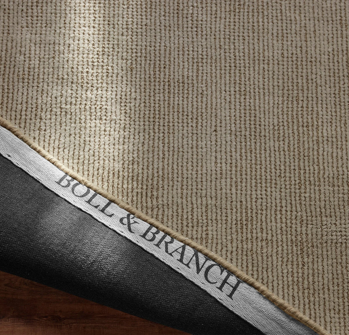Two-Tone Ribbed Rug - Oak/Cream