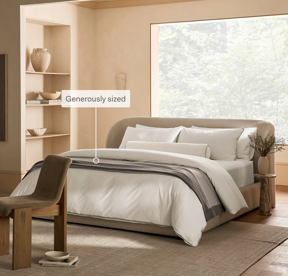 Fine Merino Wool Bed Blanket - Pewter