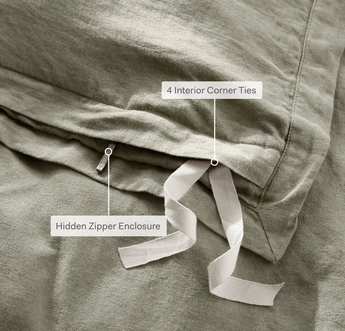 Linen Duvet Set - Melange Shore