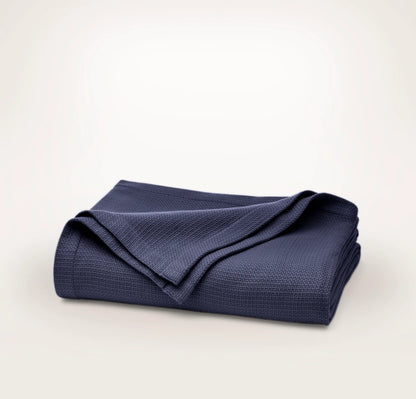 Lightweight Bed Blanket - Coastal Navy