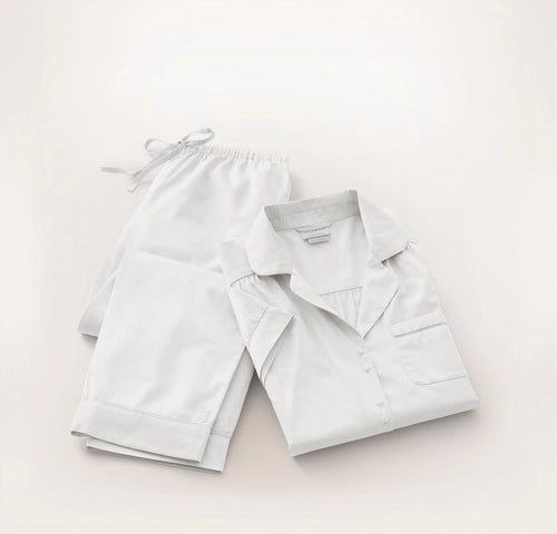 Signature Short Sleeve & Pants Pajama Set - White