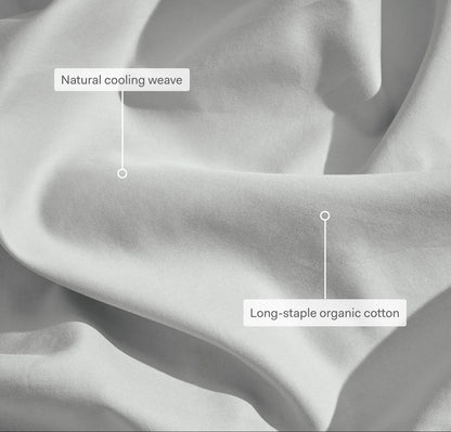 Percale Hemmed Sheet Set - Cream