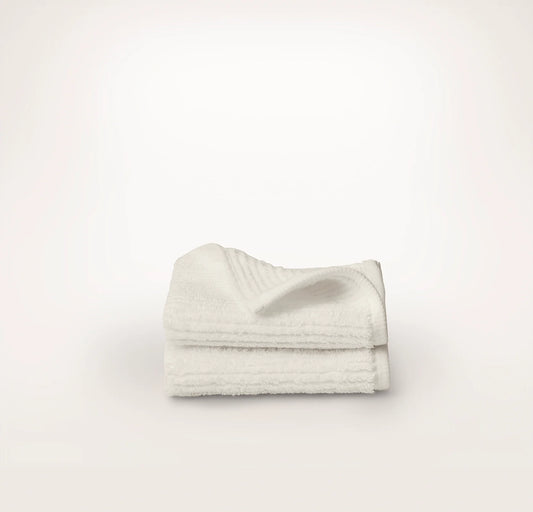 Turkish Ribbed Washcloths (Pair) - Cream