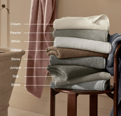 Turkish Ribbed Bath Sheet - White