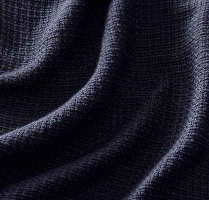 Lightweight Bed Blanket - Coastal Navy