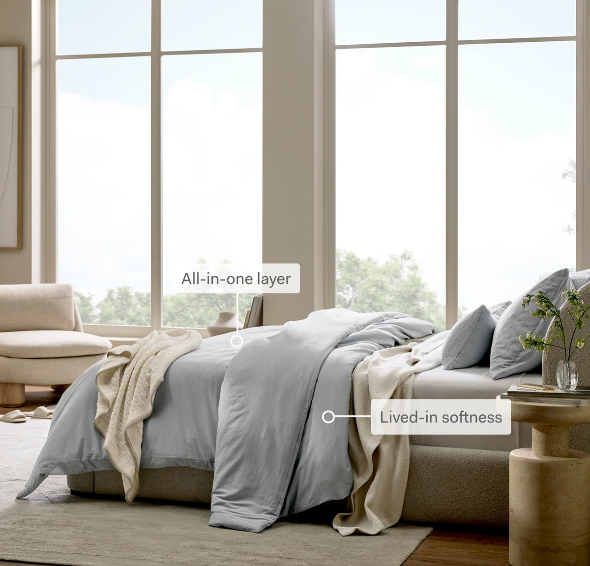 Signature Vintage Washed Comforter Set - Vintage Sand