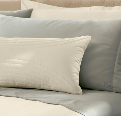 Signature Quilted Arch Pillow Cover (Lumbar) - Cream