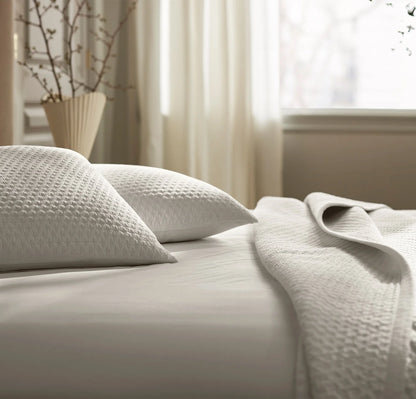Signature Textured Stitch Quilt - White