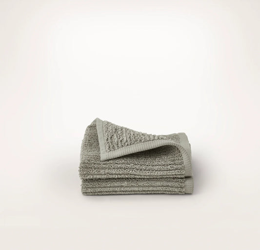 Turkish Ribbed Washcloths (Pair) - Sageleaf