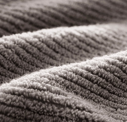 Turkish Ribbed Bath Towel Set