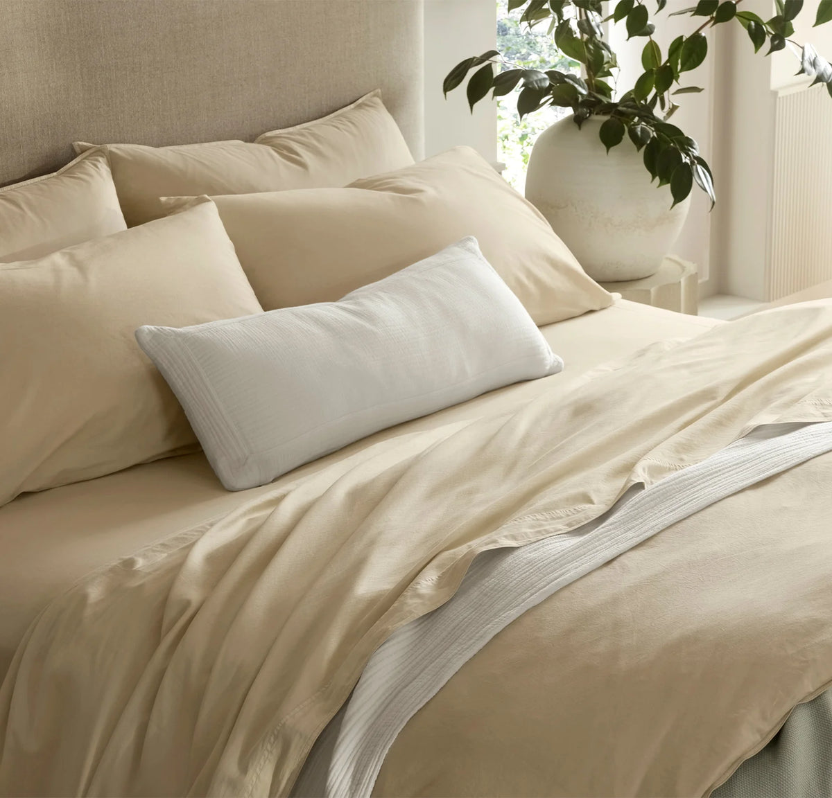 Signature Vintage Washed Pillowcase Set - Vintage Sand