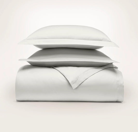 Signature Hemmed Duvet Set - Mist