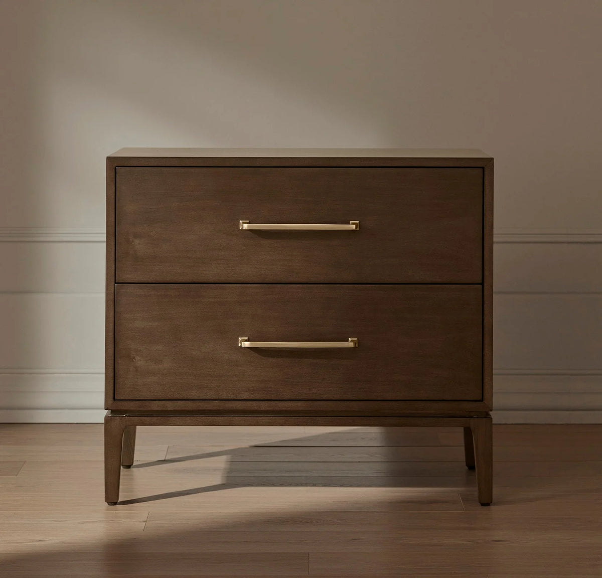 2-Drawer Wood Nightstand - Espresso