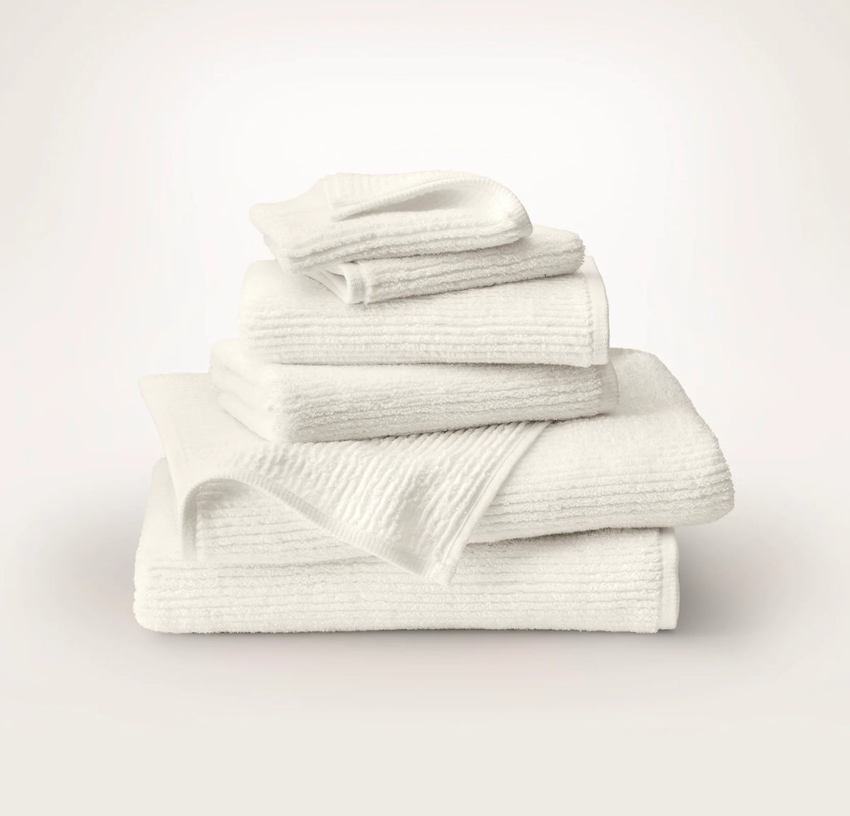 Turkish Ribbed Bath Towel Set