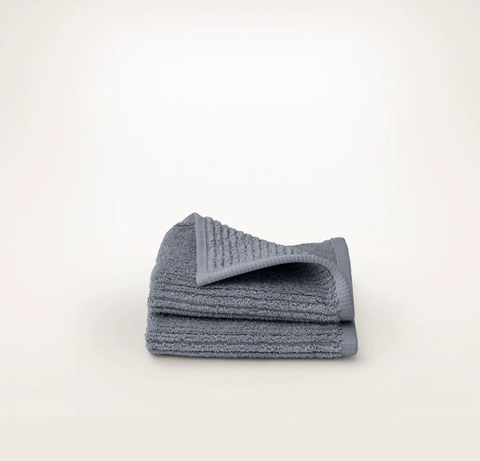 Turkish Ribbed Washcloths (Pair) - Mineral