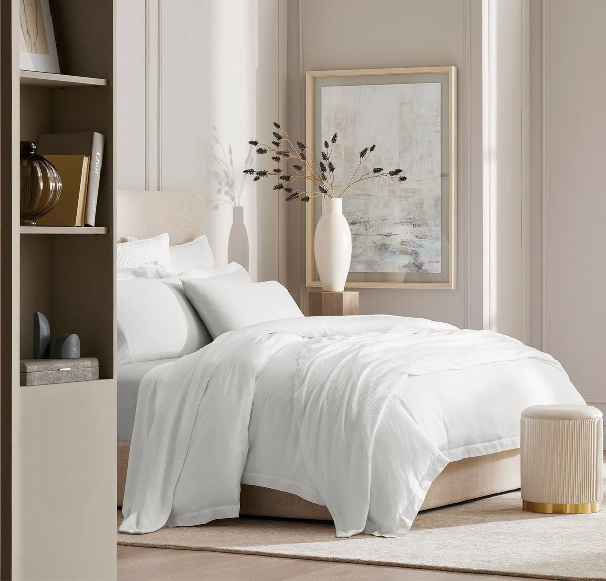 Lightweight Bed Blanket - White
