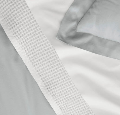 Percale Hemmed Duvet Set - Shore