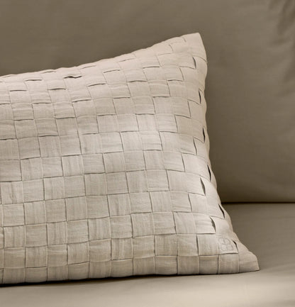 Linen Woven Icon Pillow Cover (Lumbar) - Melange Shore