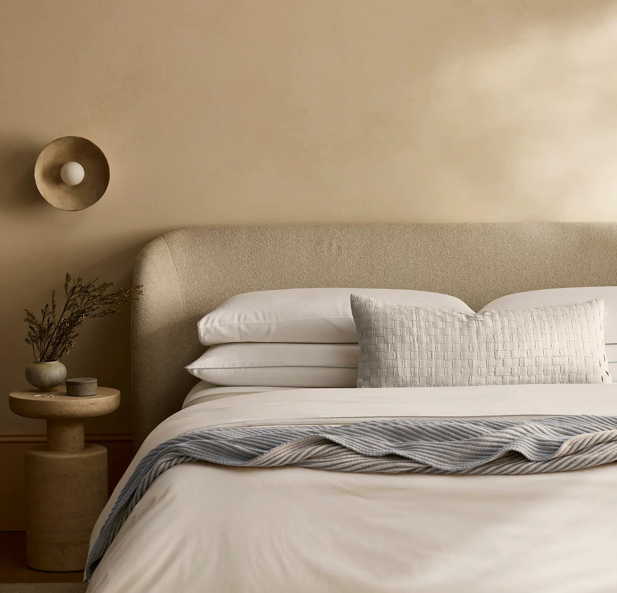 Linen Woven Icon Pillow Cover (Lumbar) - Melange Natural