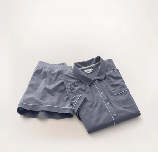 Soft Knit Short Sleeve & Shorts Pajama Set - Mineral