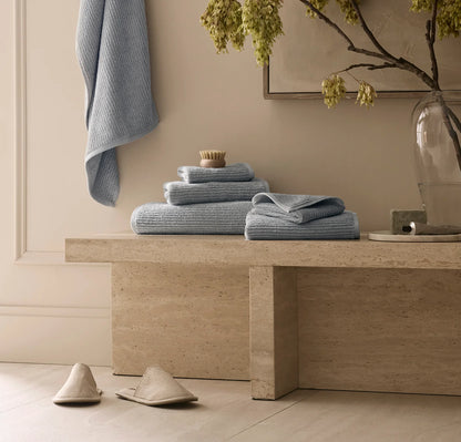 Turkish Ribbed Bath Towel Set