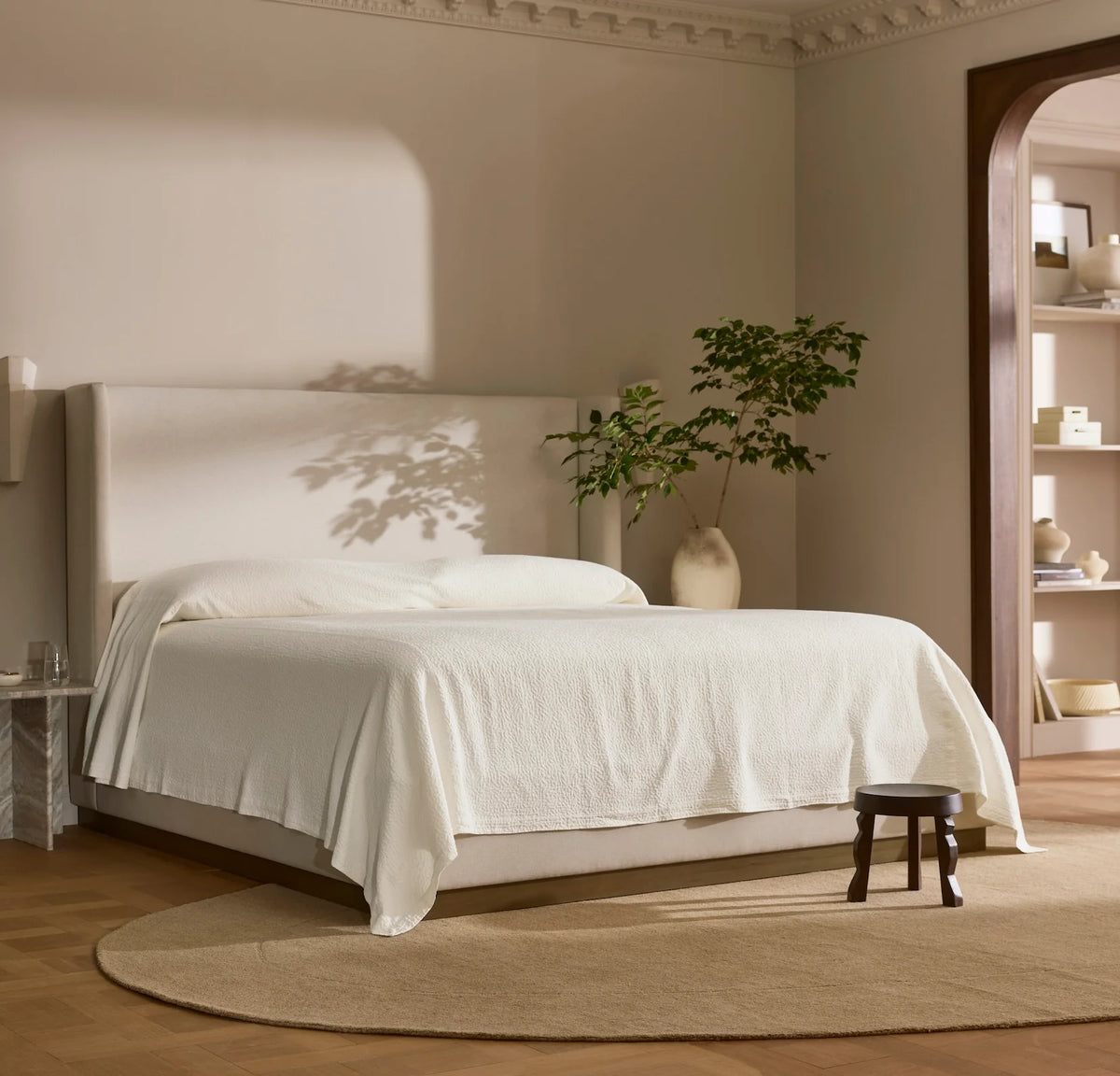 Dappled Vela Classic Coverlet - Mist
