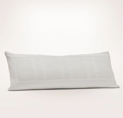 Fluted Pillow Cover (Lumbar) - White