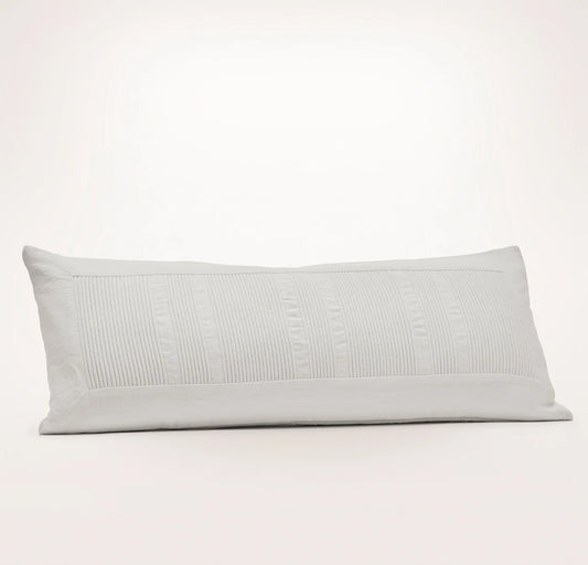 Fluted Pillow Cover (Lumbar) - White