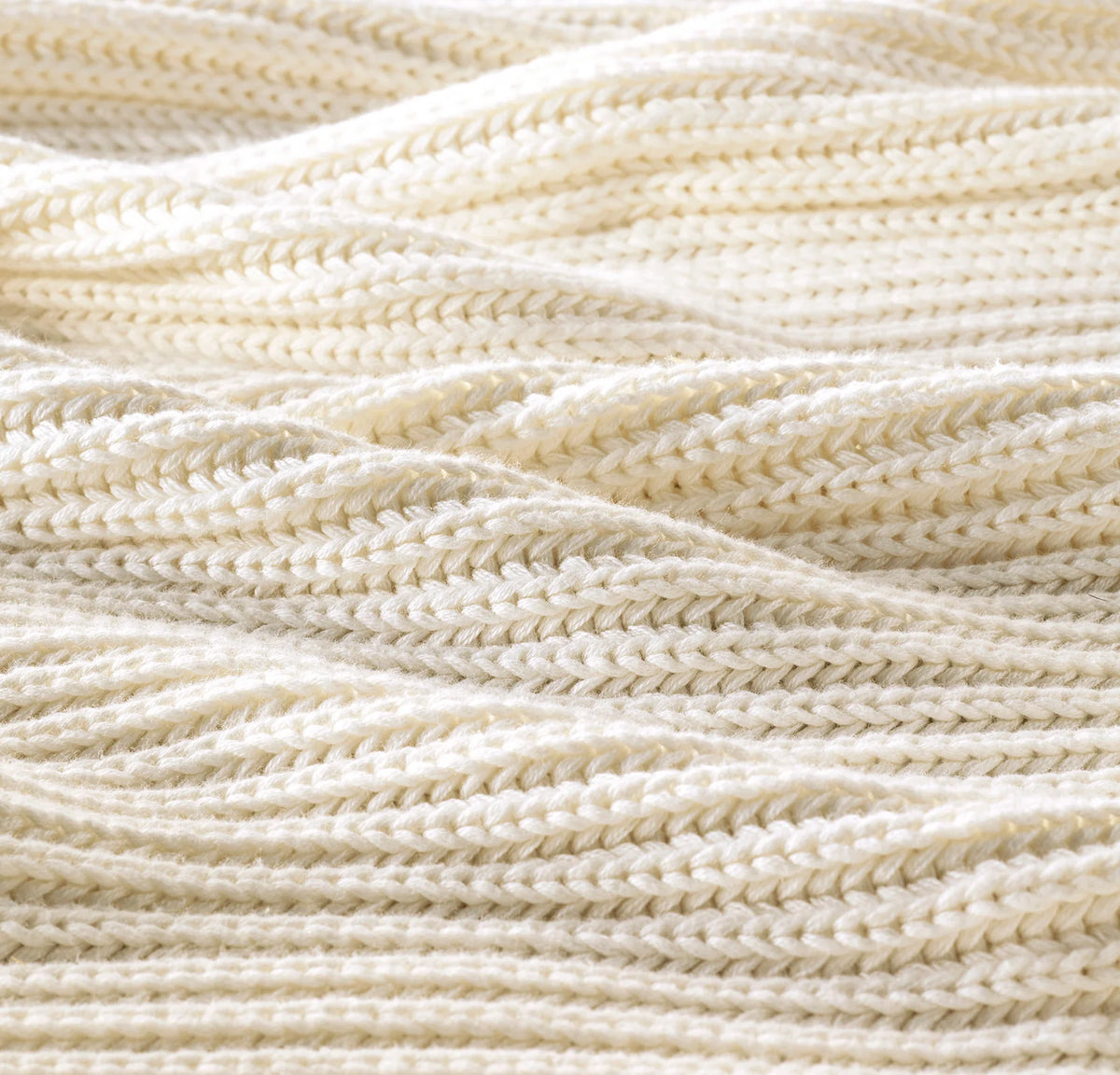 Sunday Knit Throw Blanket - Cream