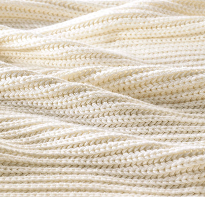 Sunday Knit Throw Blanket - Cream