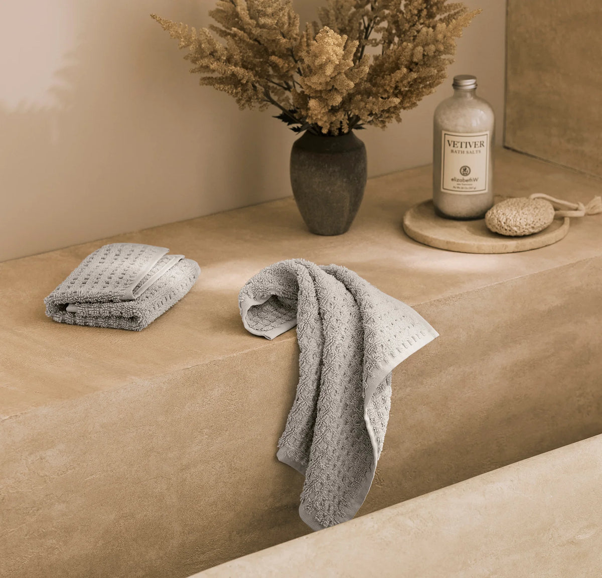 Turkish Waffle Washcloths (Pair) - Pewter