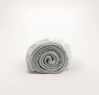 Percale Hemmed Fitted Sheet - Mist