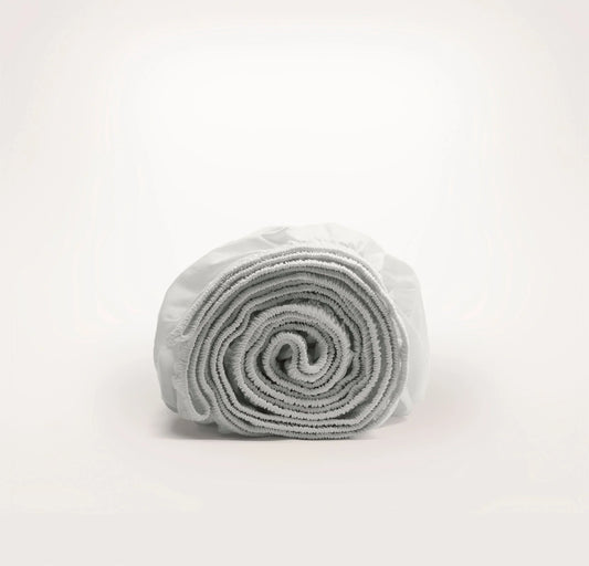 Percale Hemmed Fitted Sheet - Mist