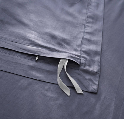 Signature Hemmed Duvet Set - Mineral