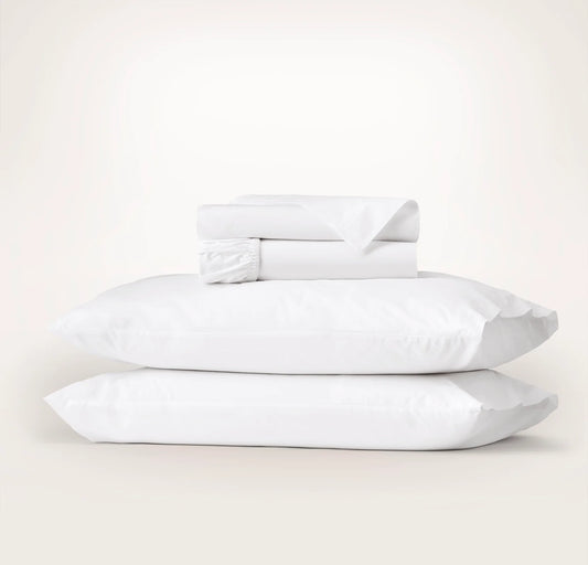 Percale Vintage Washed Sheet Set - Vintage White