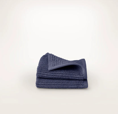 Turkish Ribbed Washcloths (Pair) - Coastal Navy