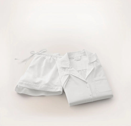 Signature Short Sleeve & Shorts Pajama Set - White