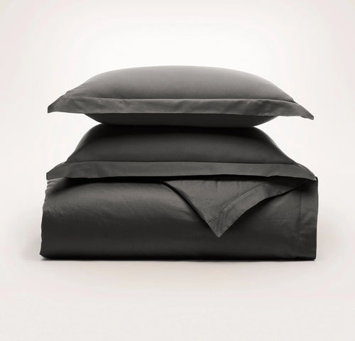 Percale Hemmed Duvet Set - Night