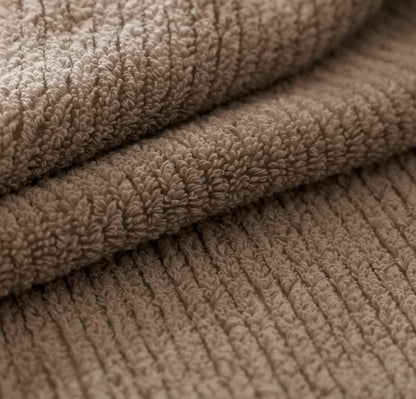 Turkish Ribbed Bath Towel Set